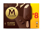 Doos met 8 klassieke vanille-ijsjes met krakende chocoladecoating.