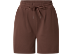 Pantaloni scurți sport maro ESMARA cu talie elastică și șnur.