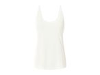 White women's camisole with delicate lace trim on the neckline and straps.