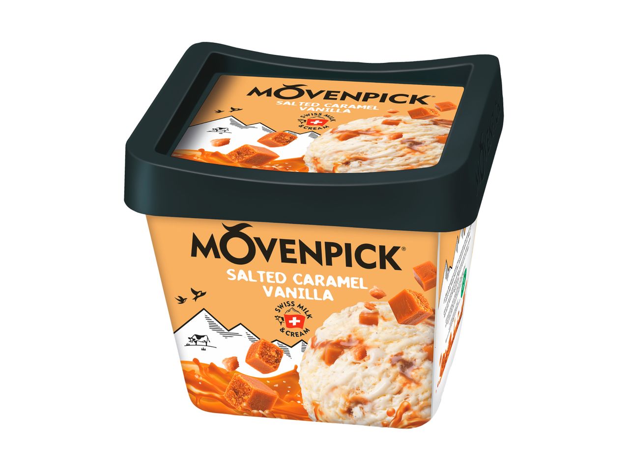 Mövenpick Crème brûlée Eis im Becher.