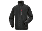 Черно работно яке Parkside Performance с червени ципове и висока яка.
