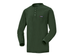 Temno zelena Henley majica z dolgimi rokavi in logotipom Parkside
