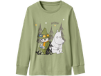 Grön Mumin långärmad pyjamastopp med Snusmumriken, Mumintrollet och Lilla My