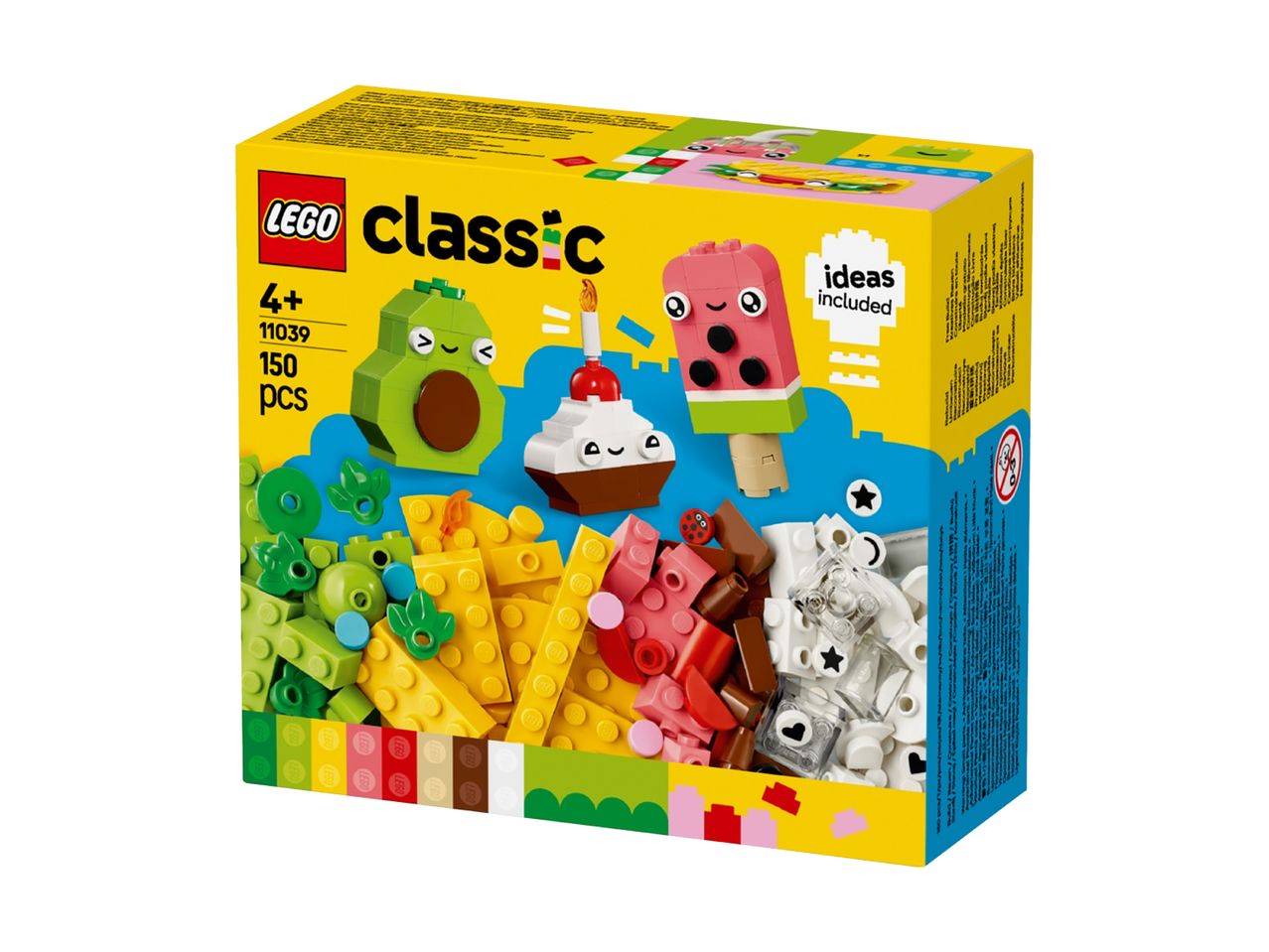 LEGO Classic byggesæt med frugt, dyr og andre sjove figurer.