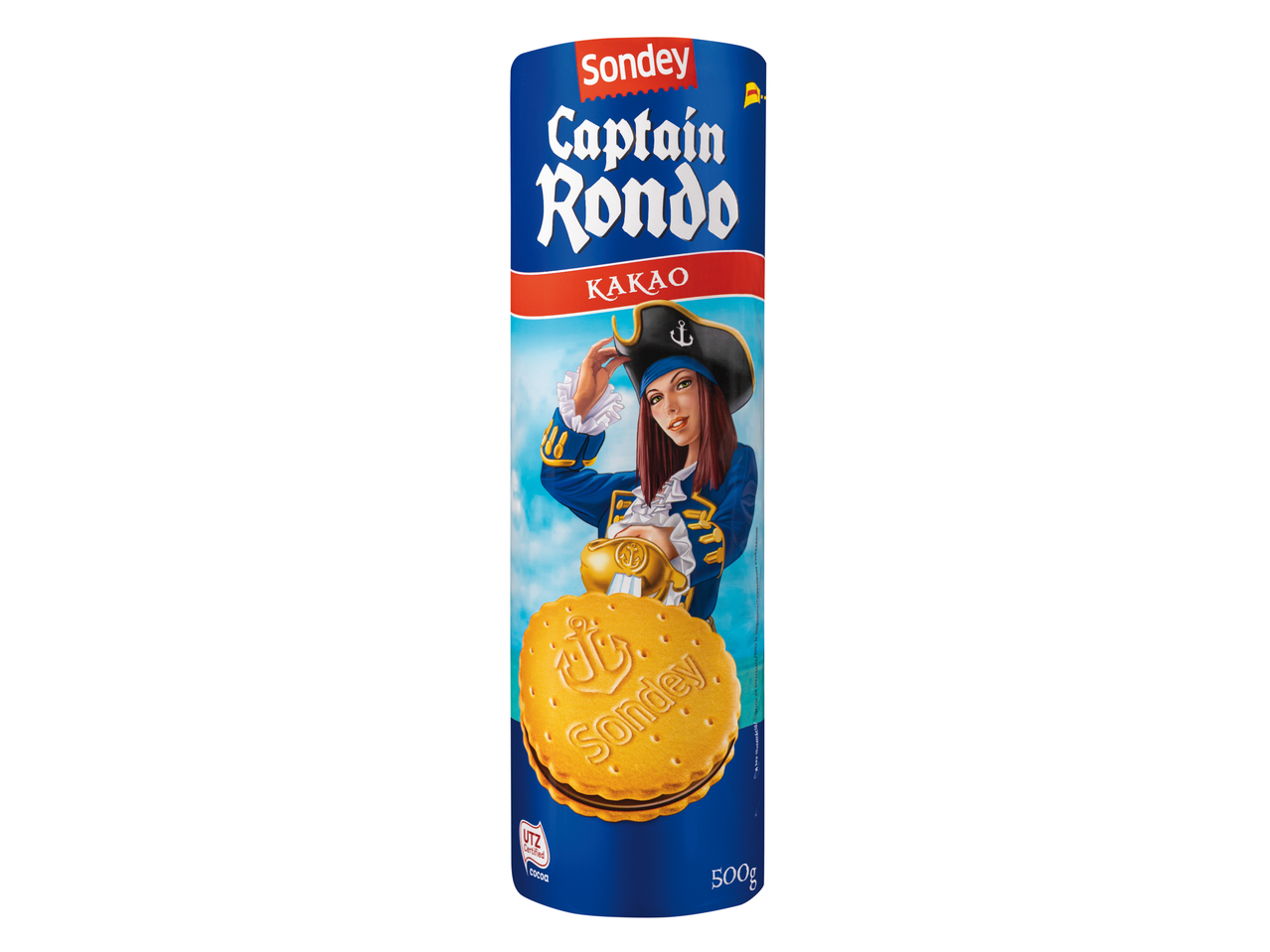 Sondey Captain Rondo kakaós keksz, 500 g.