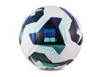 White soccer ball with blue, purple, and teal patterns, featuring 'WE ARE 20' text.