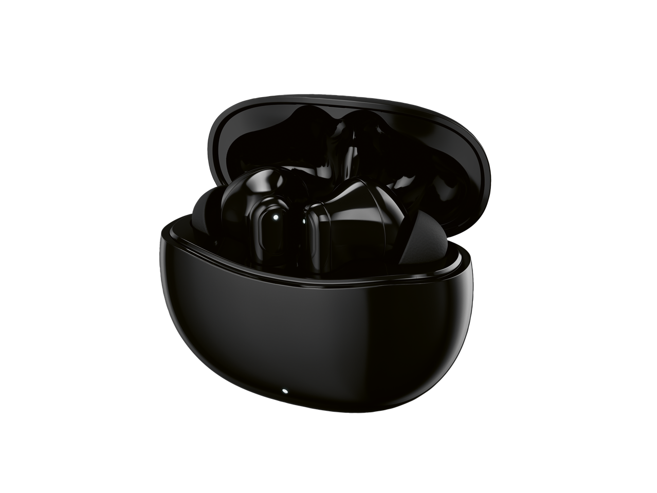 SILVERCREST® True Wireless Bluetooth In-Ear Headphones in open charging case.