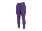Purple women's leggings with a drawstring waist and a small logo on the left thigh.