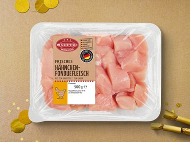 Metzgerfrisch Frisches Hähnchen-Fonduefleisch