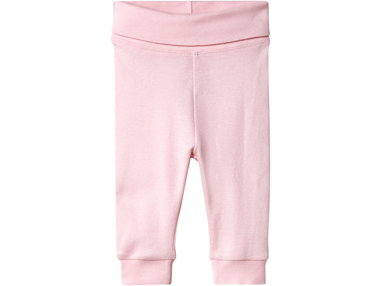 Gaiši rozā zīdaiņu bikses ar elastīgu jostasvietu un aprocēm