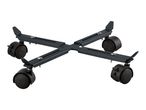 Adjustable mobile CPU stand with four caster wheels