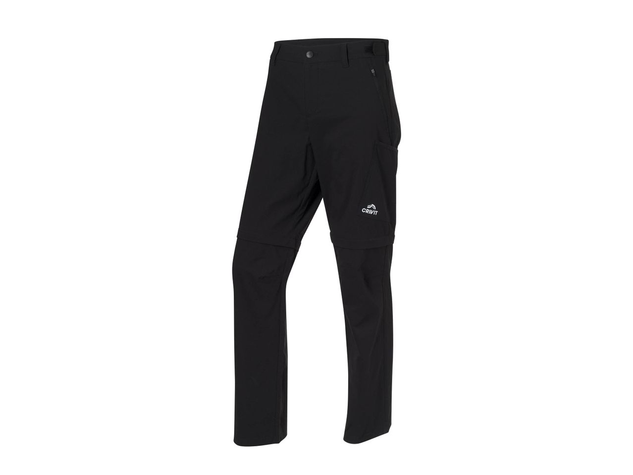 Black Walking Trousers with a Crivit logo on the leg.