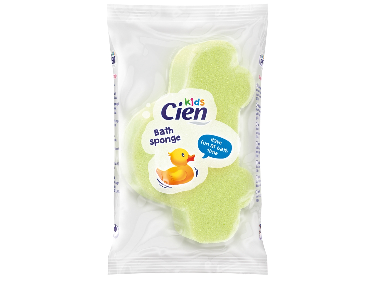 Къпална гъба Cien Kids с дизайн на патенце.