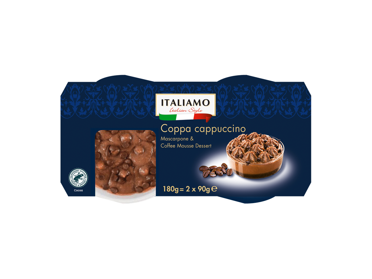 ITALIAMO Coppa Cappuccino: Mascarpone & Coffee Mousse Dessert (180g)