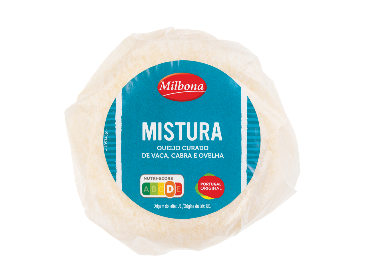 Milbona Mistura queijo curado de vaca, cabra e ovelha com Nutri-score D