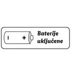 Naljepnica: Baterije uključene.