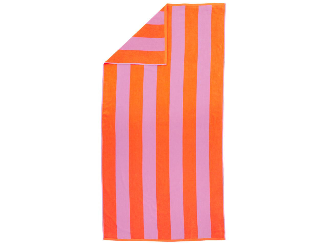 Toalha de praia CRIVIT com riscas laranja e rosa