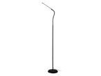 Candeeiro de pé LED LIVARNO com base preta e braço flexível.