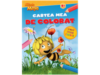 Carte de colorat cu Albinuța Maya pentru copii de 4+ ani, cu multe stickere colorate.
