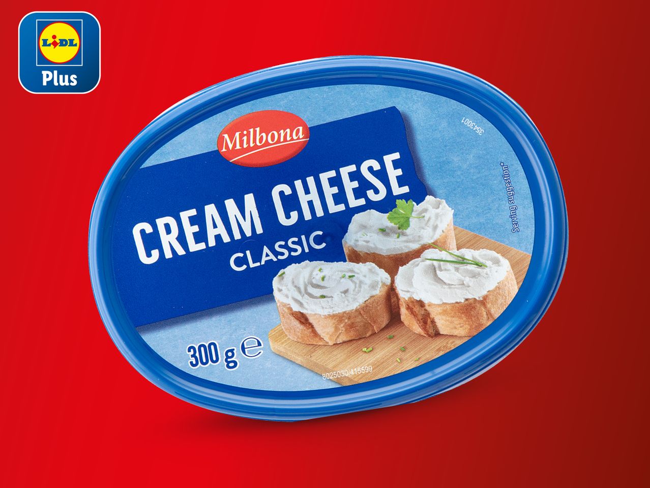 Posuda Milbona krem sira Classic (300g) od Lidla Plus.