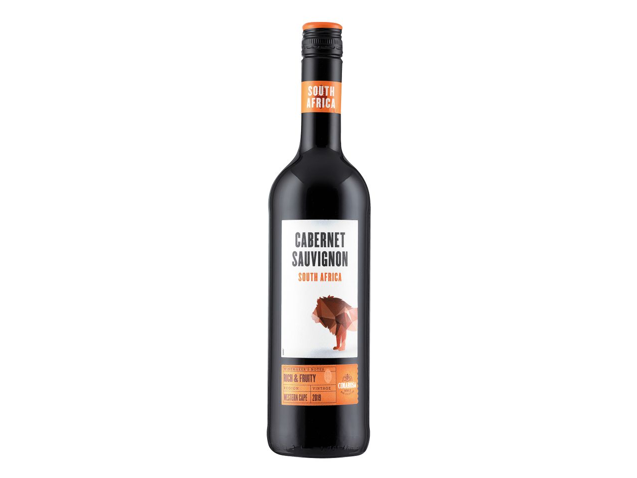 Bottle of South African Cabernet Sauvignon, Cimarosa.