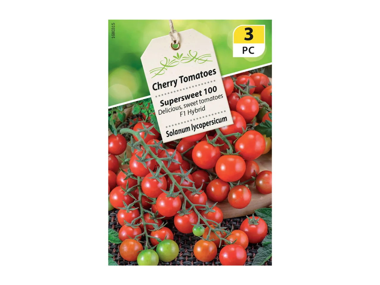Cherry Tomatoes Supersweet 100 F1 Hybrid, Solanum lycopersicum, 3 PC.