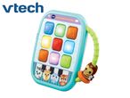Interactive learning tablet with light-up buttons, animal characters, and a bee teether.