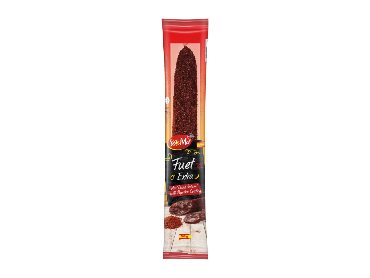 Air-dried salami with paprika coating, 160g