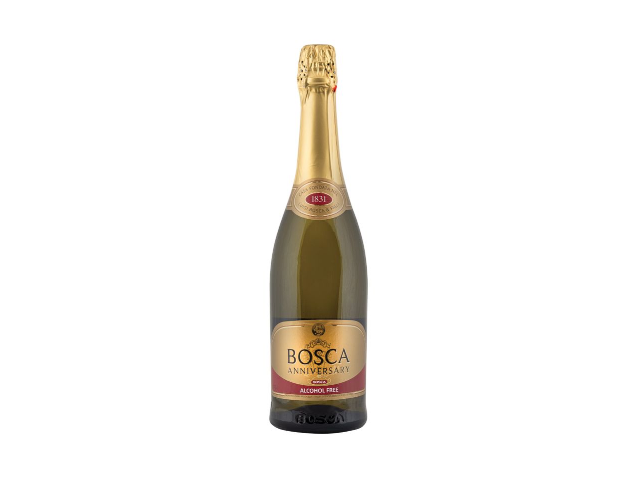 Bosca Anniversary bealkoholinis putojantis vynas.