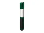 Green and black LED work light with a rectangular shape
