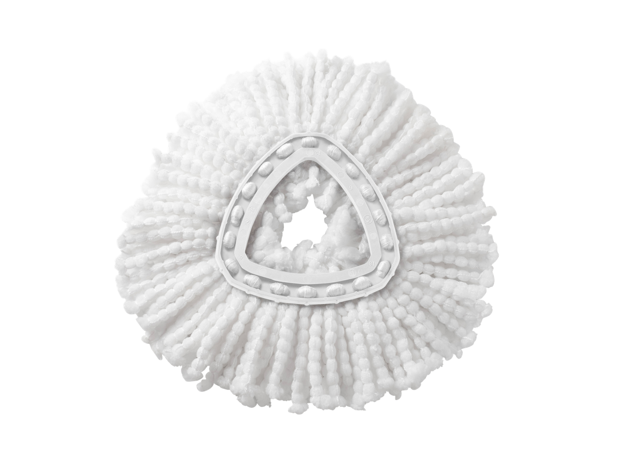 Vileda Easy Wring and Clean Replacement Cover, white, round, on a black background