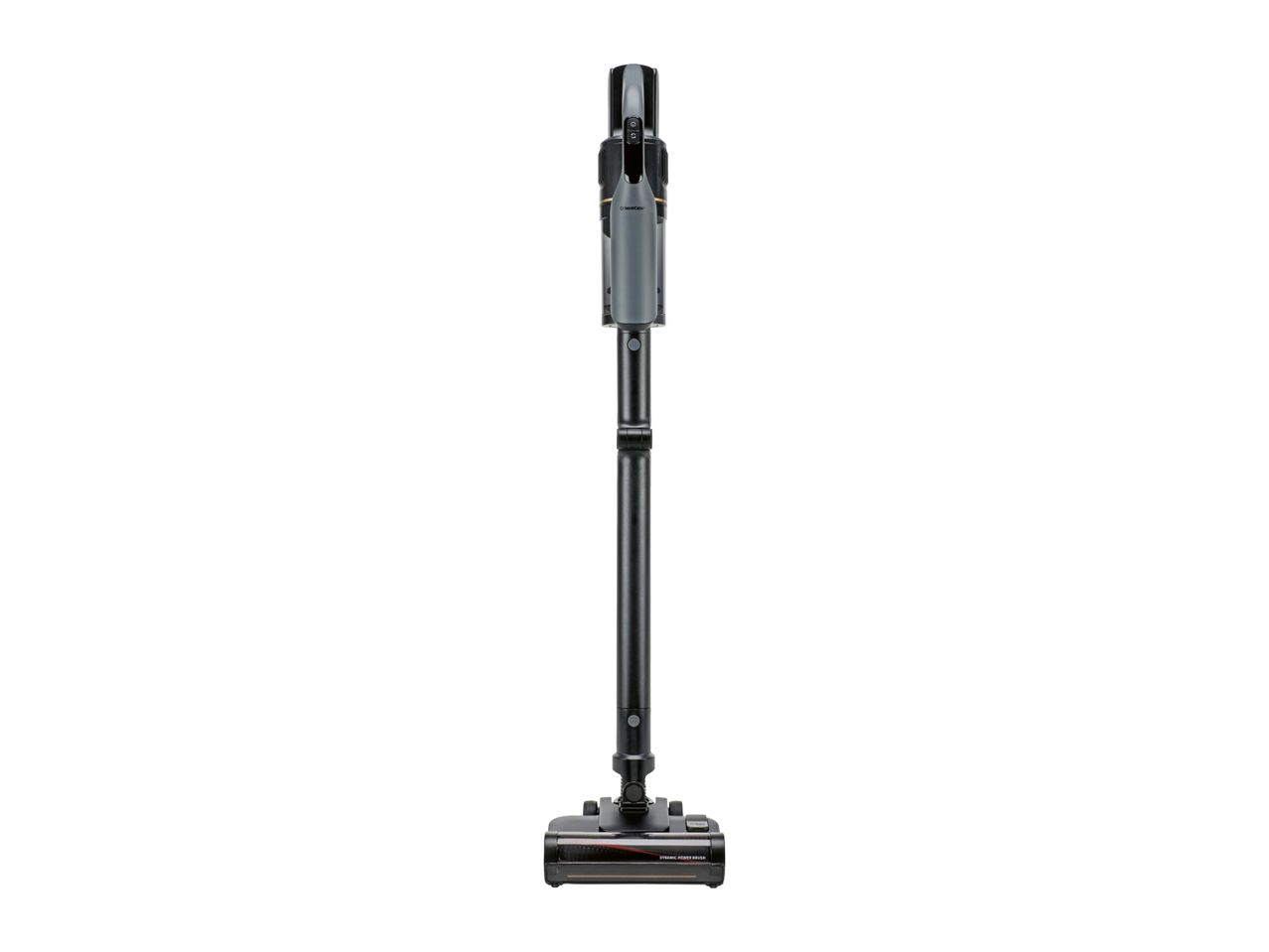 Cordless stick vacuum cleaner with a flexible wand and floor brush