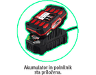 Akumulator in polnilnik sta priložena.