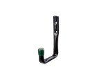 Black wall hooks with green end cap.