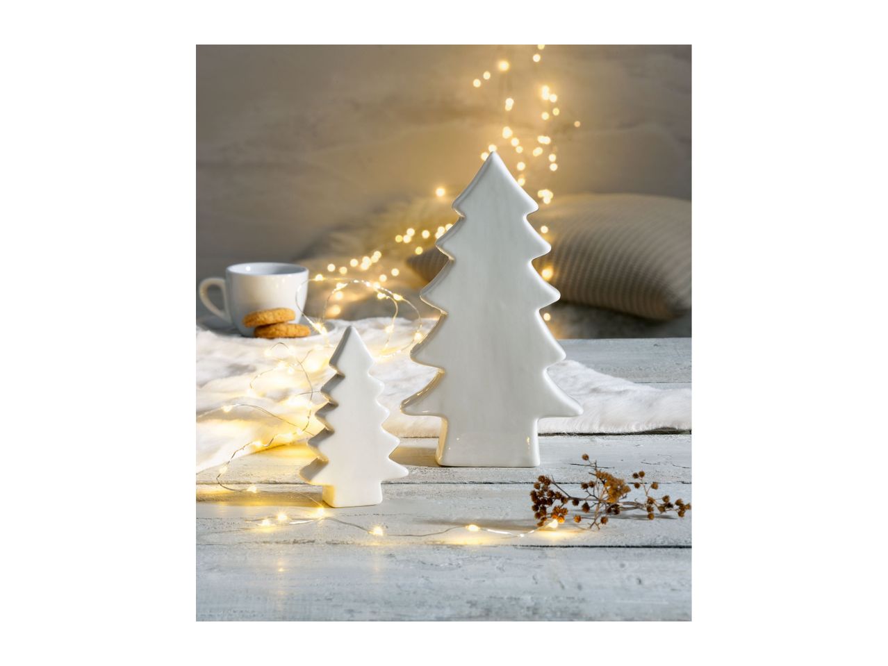 Go to full screen view: Livarno Home Tealight Holder Set/ Decorative Christmas Trees - Image 5
