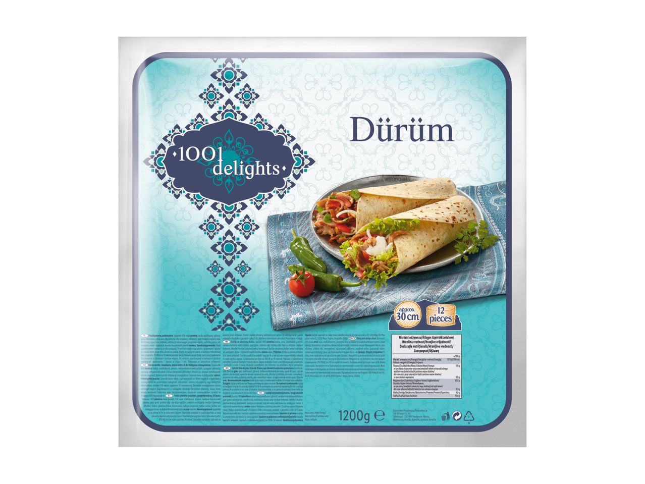 Zamrznjeni Dürüm tortilje, blagovna znamka Ekol.