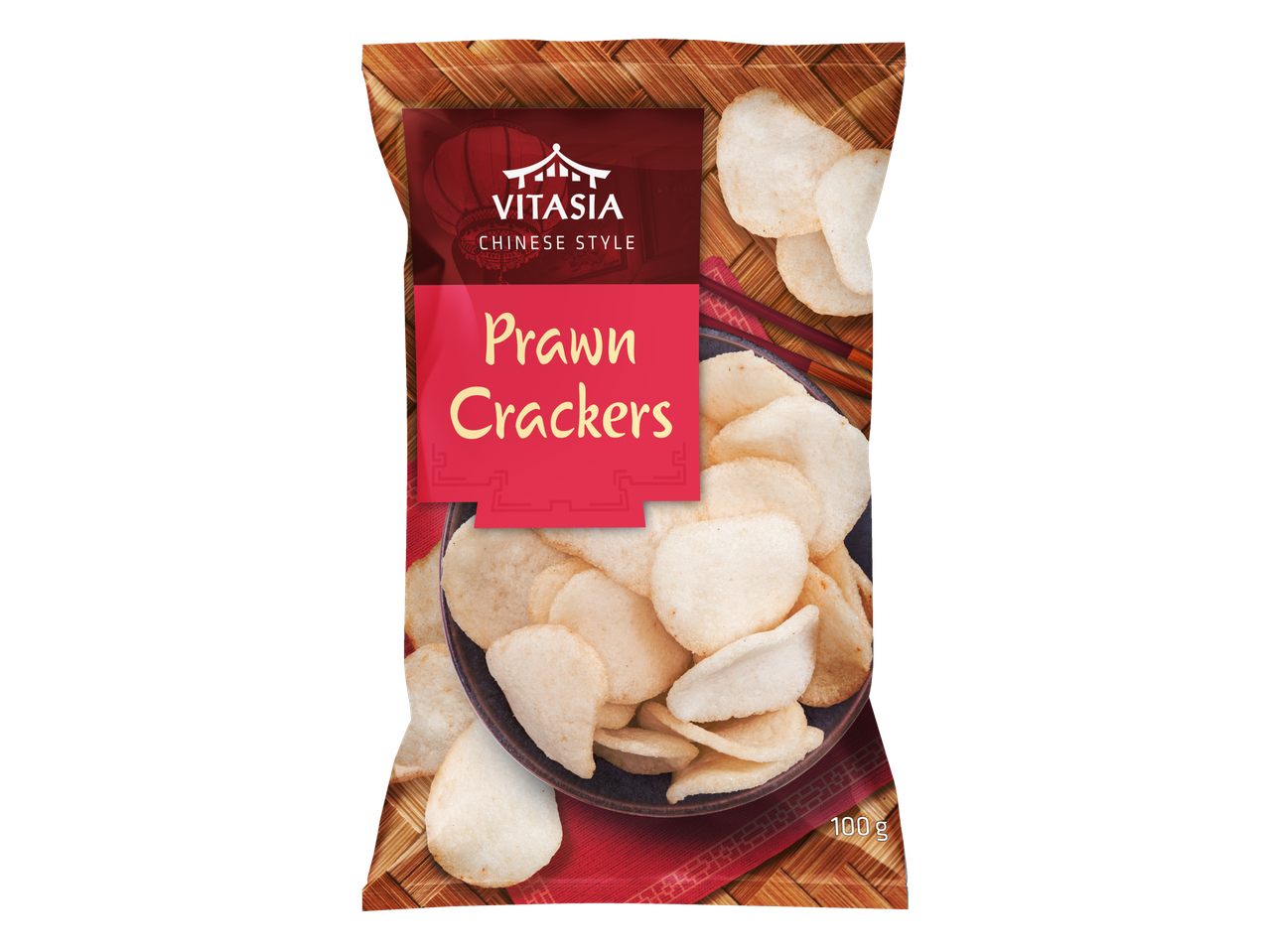 Чипс с вкус на скариди Vitasia, 100 g/опаковка.