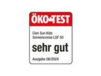 ÖKO-TEST Urteil: Cien Sun Kids Sonnencreme LSF 50, sehr gut.