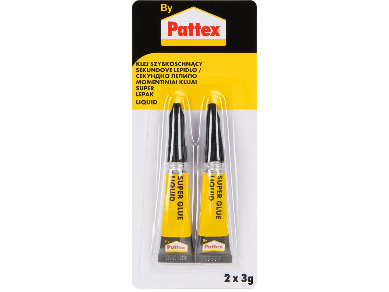 Две тубички лепило Pattex Super Glue Liquid (2 x 3g).