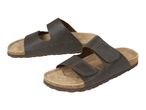 Pair of brown leather Birkenstock-style sandals.