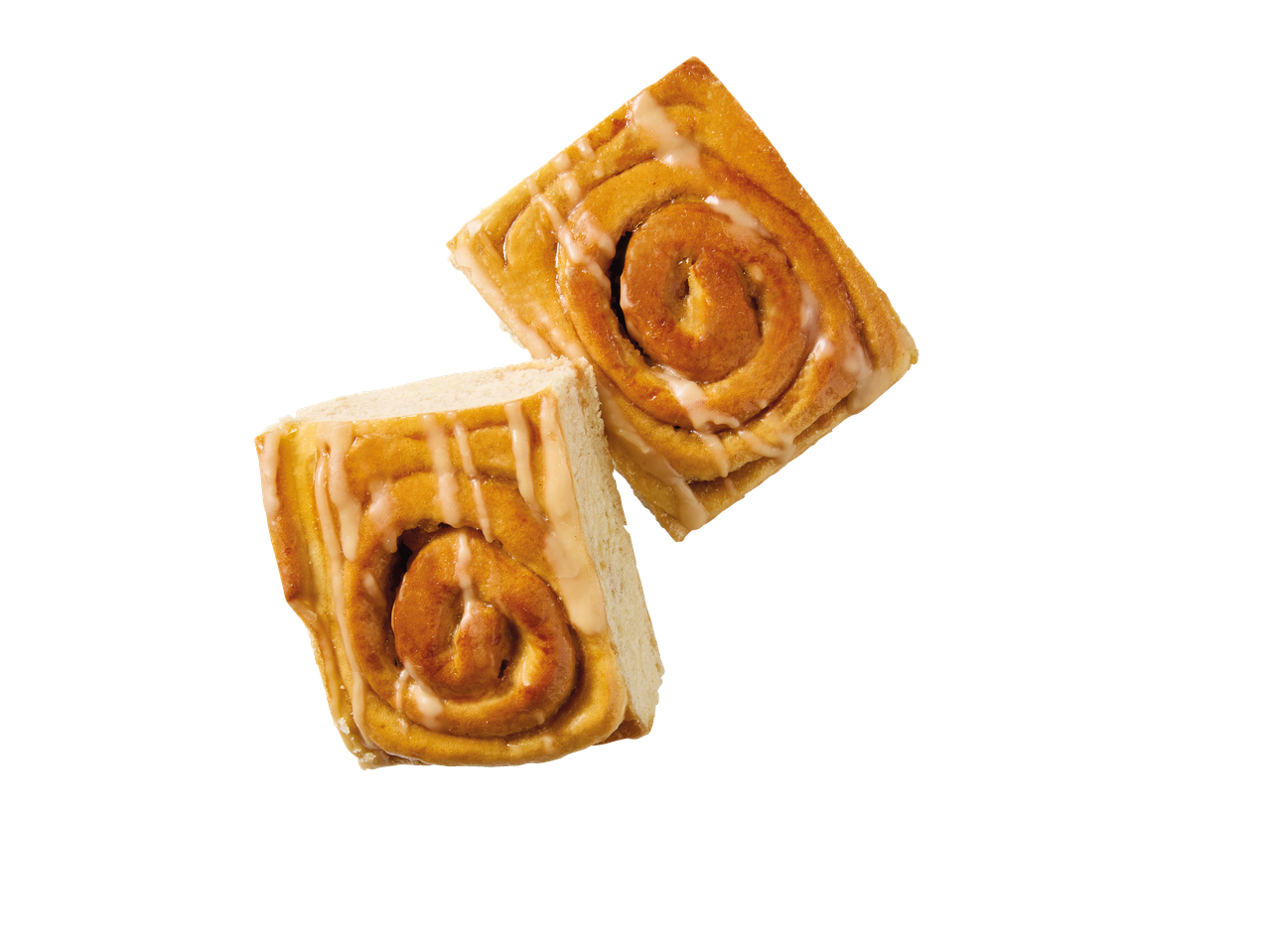 Du Minu Leib Saiake Baileys Cube cinamono suktinukai su glajumi.