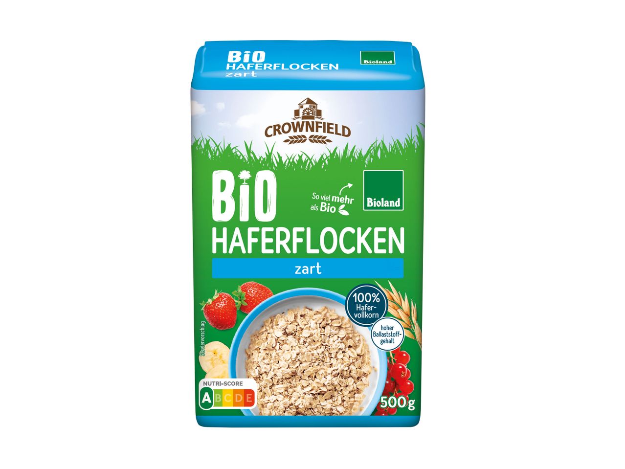 Crownfield Bio Haferflocken, Bioland.