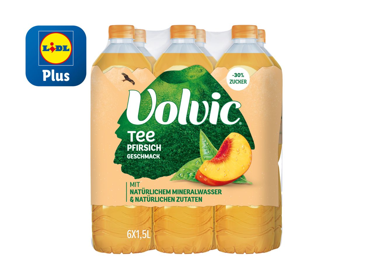 Gehe zu Vollbildansicht: Volvic Tee Pfirsich​ - Bild 1