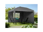 Garden gazebo with table and chairs.