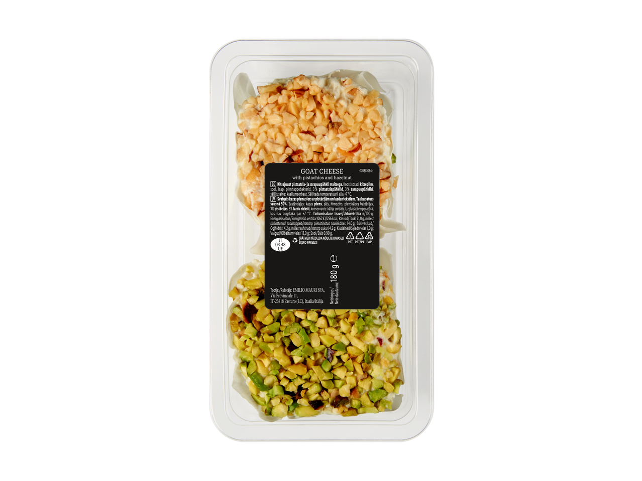 DELUXE Kazas siers ar pistācijām un lazdu riekstiem, 180g