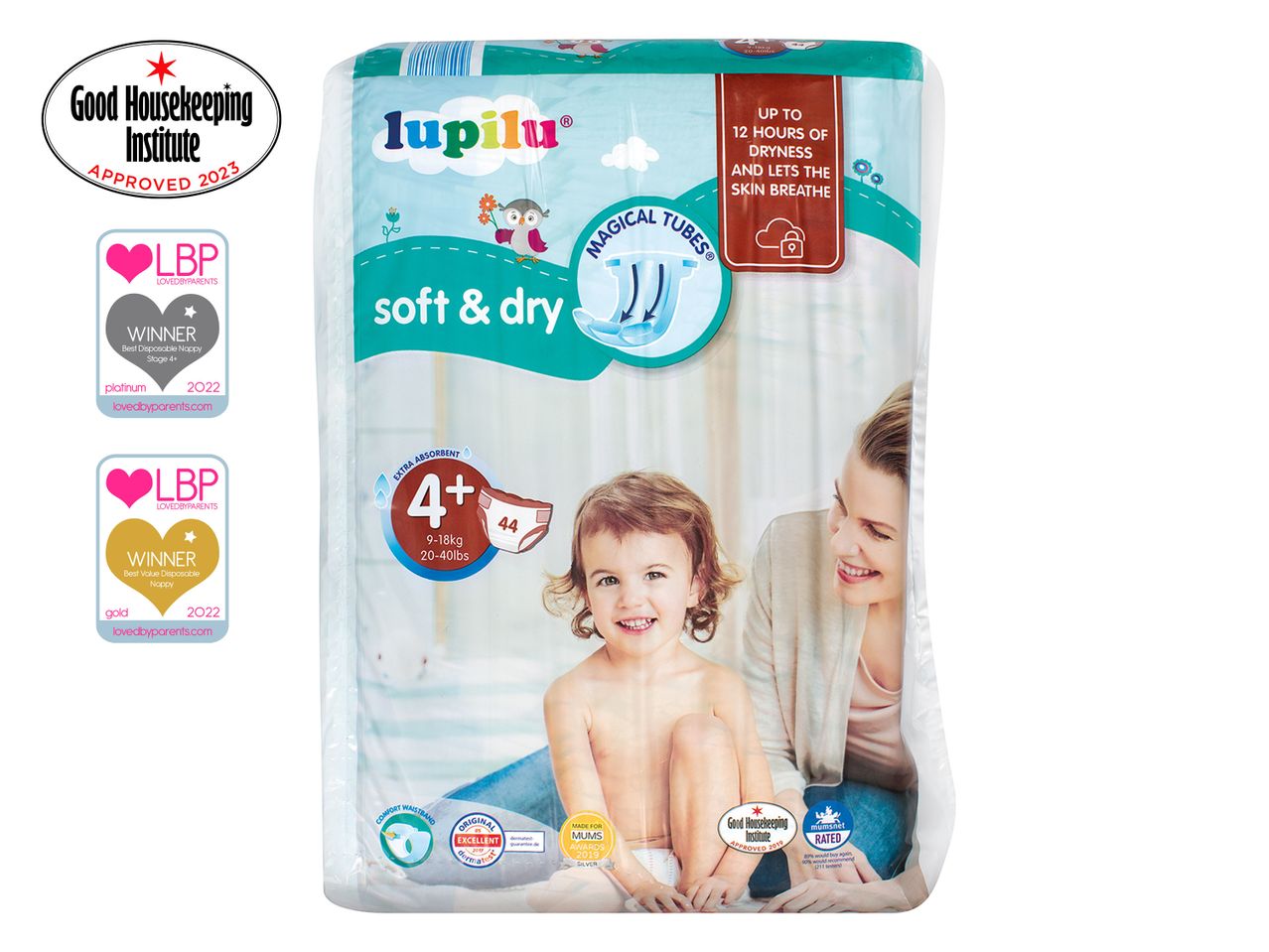 Go to full screen view: Lupilu Size 4+ Maxi Nappies - Image 1