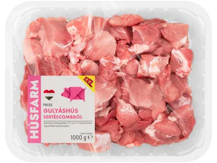 Friss sertés gulyáshús