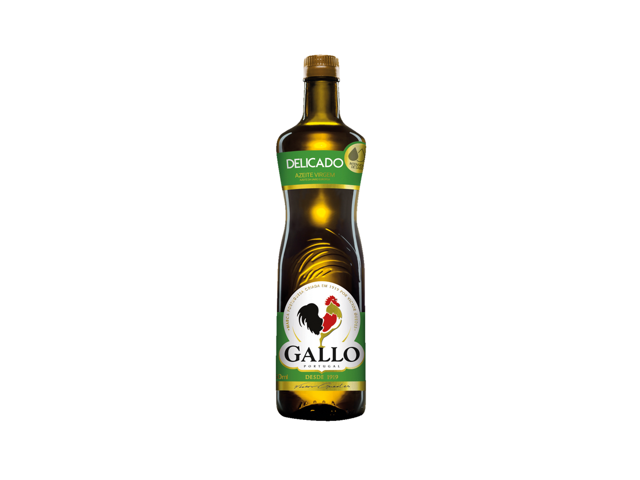 Garrafa de azeite virgem Gallo Delicado.