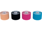 Sensiplast Kinesiology Tape in beige, black, pink, and blue colors.