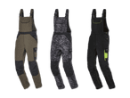 Drei Anglerhosen in Khaki, Grau und Schwarz.